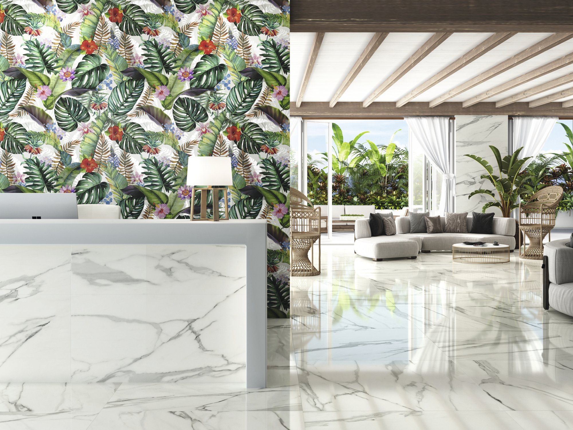 Ape Grupo Коллекция STATUARY VENATO Pol 120*120 см (P06) в интерьере